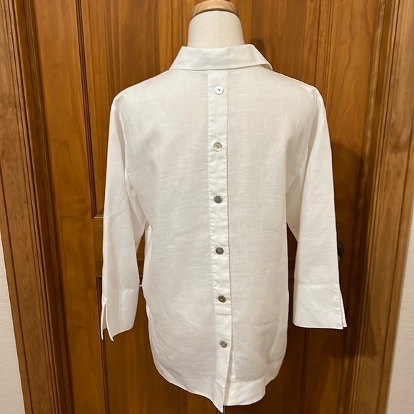 NWT Hinson Wu Luxe Linen Size 8 White - Picture 3 of 5